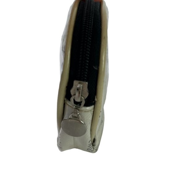 Saks Fifth Avenue Logo Full Zip Coin Purse Plastic Full Zip Cosmetic Bag Tote - Picture 8 of 16